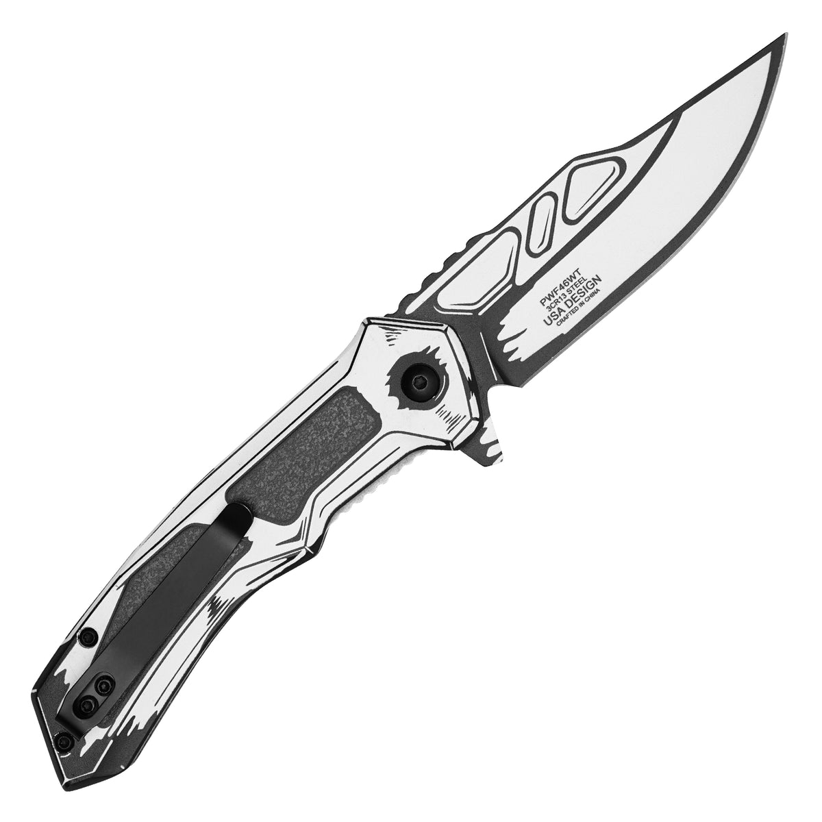 Wartech - 8" Ghost Cell Shade | Spring Assisted Pocket Knife