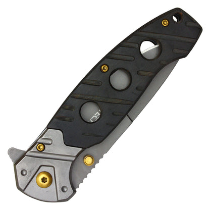 Wartech - 8" Gray Wood Pocket Knife