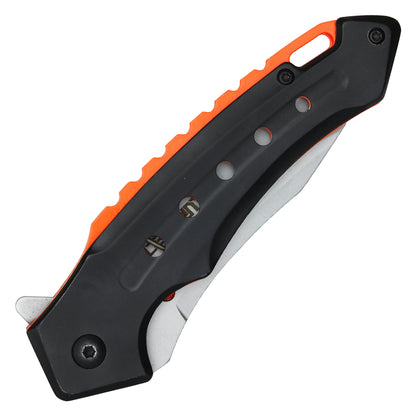 Wartech - 8" Curved Black Pocket Knife