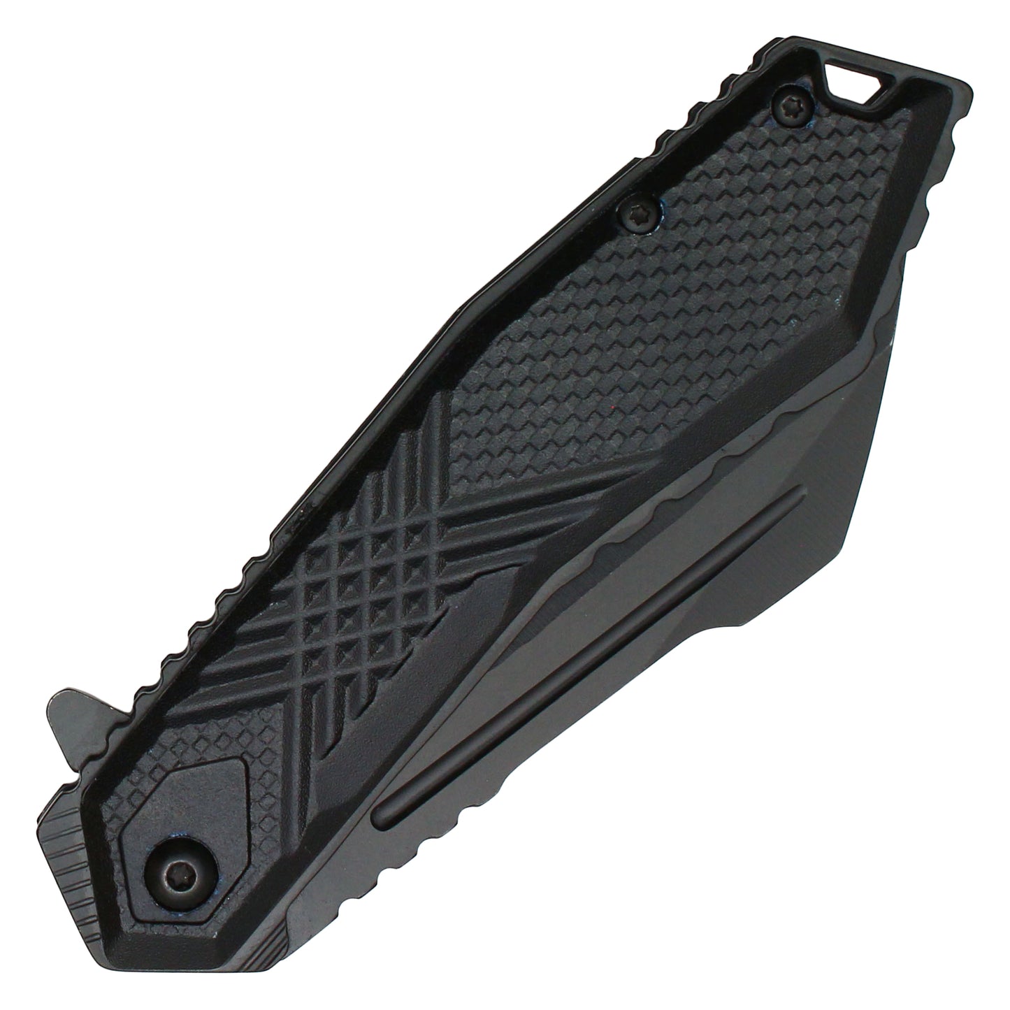 Wartech - 8.25" Tactical Black Textured Pocket Knife