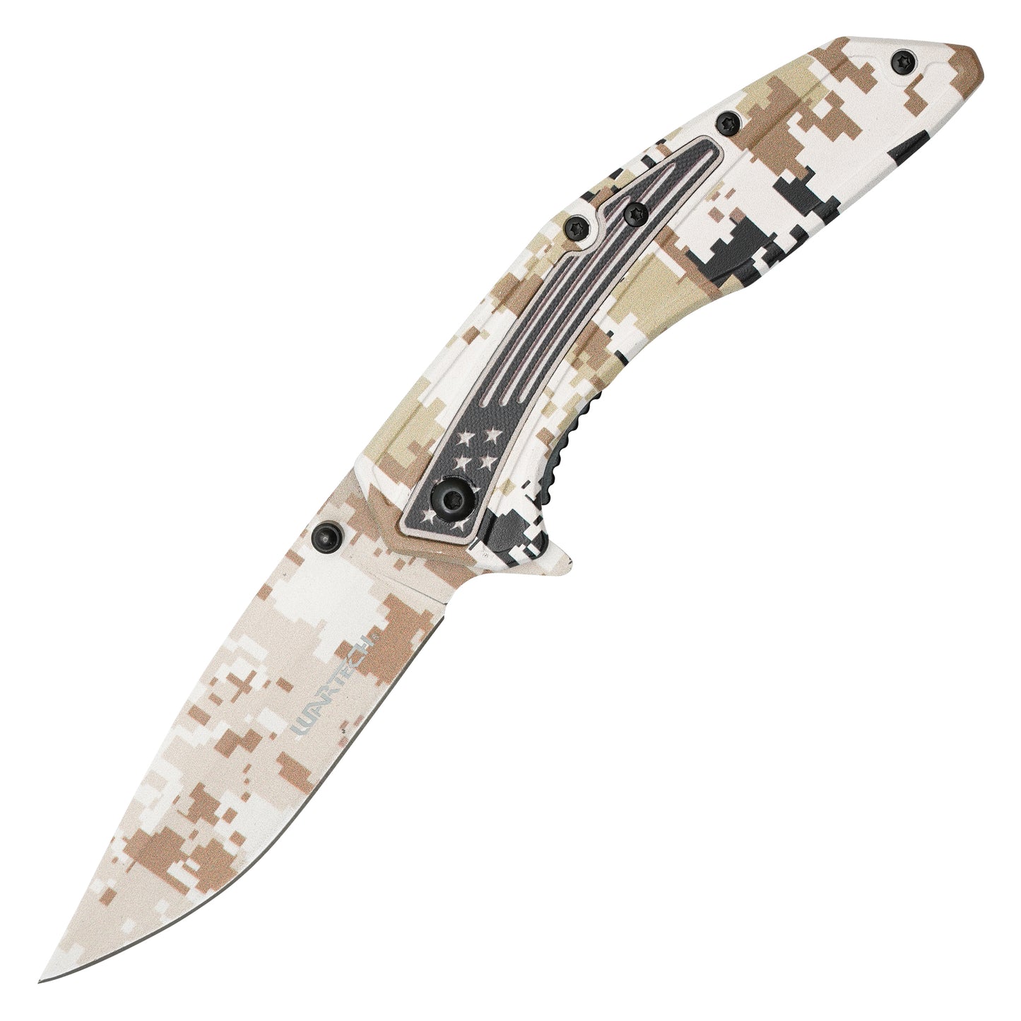 Wartech - 8.5” Desert Camo | Spring Assisted Pocket Knife