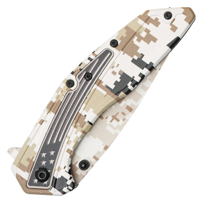 Wartech - 8.5” Desert Camo | Spring Assisted Pocket Knife
