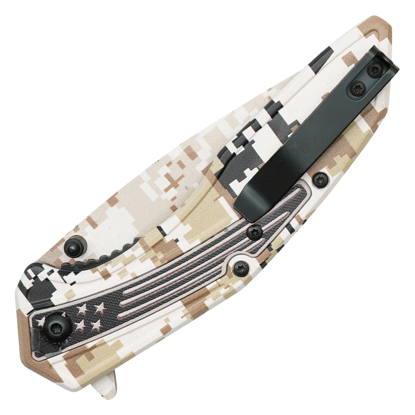 Wartech - 8.5” Desert Camo | Spring Assisted Pocket Knife