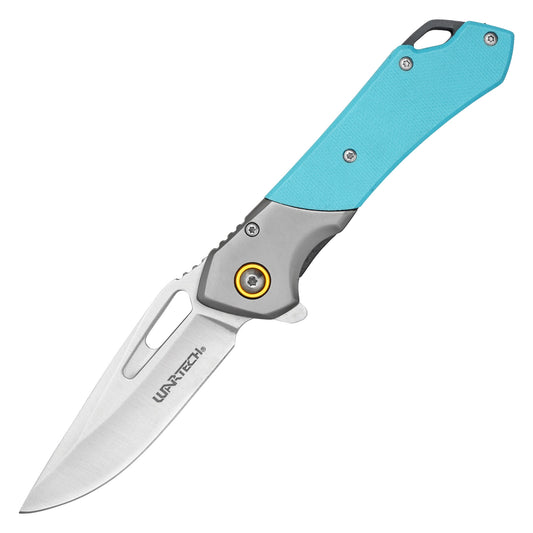 Wartech - 7.75” 2-Tone Blue & Gray | Spring Assisted Pocket Knife