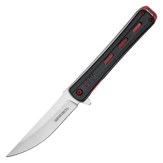 Wartech - 8.75” Black & Red | Spring Assisted Pocket Knife