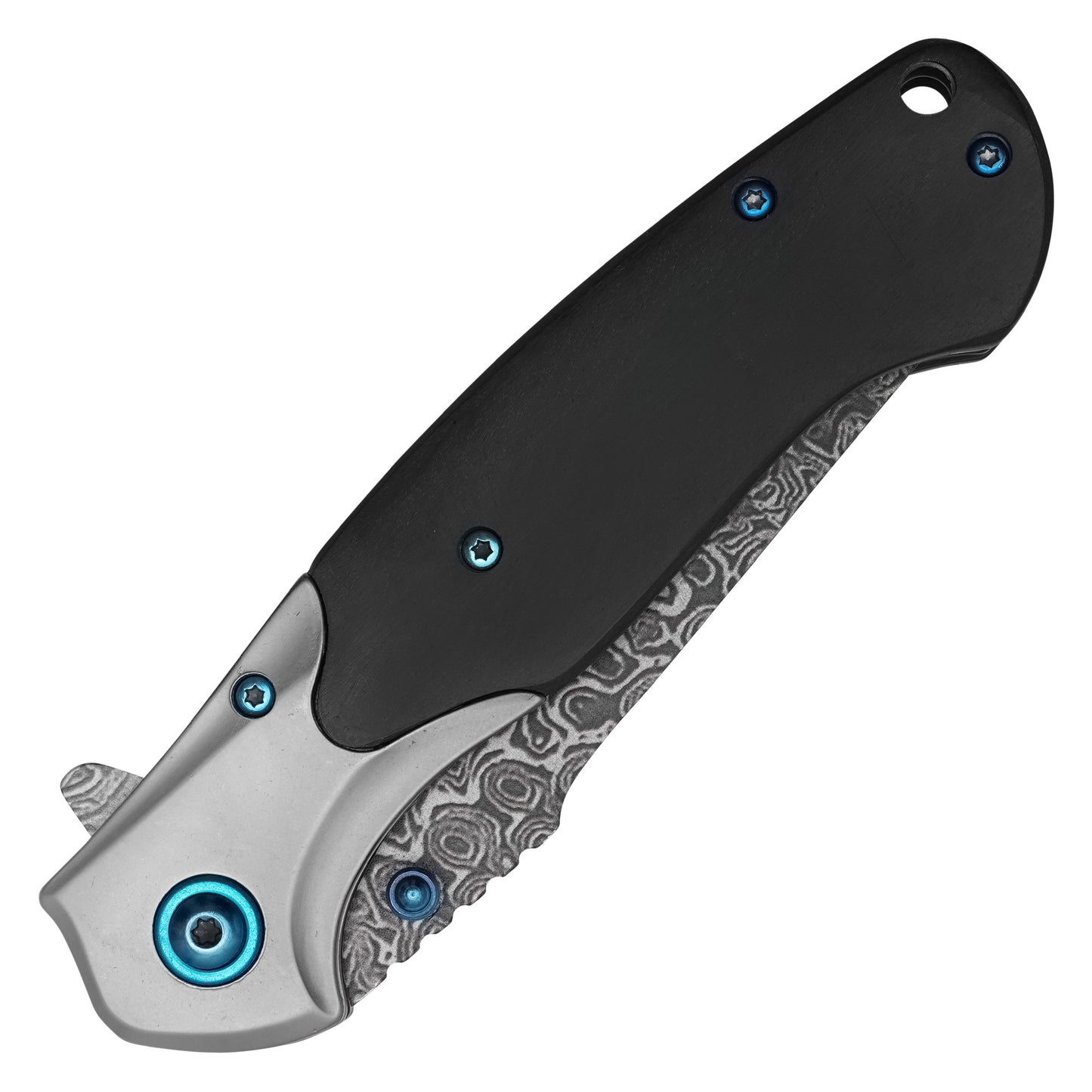 Wartech - 8" Black Wood | Spring Assisted Pocket Knife