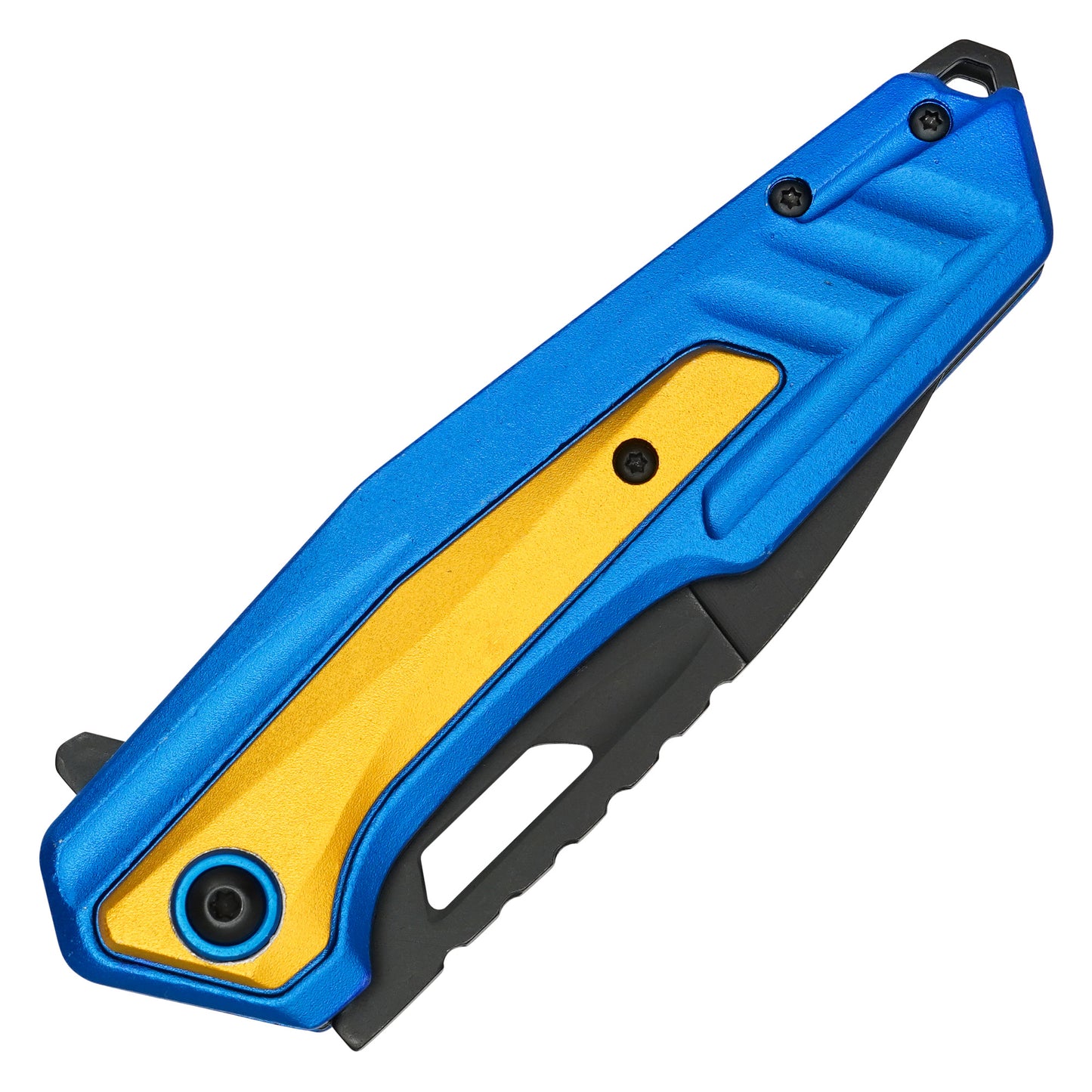 Wartech - 8" "#30" Blue & Gold | Folding Pocket Knife
