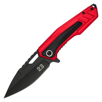 Wartech - 8" "#23" Red & Black | Folding Pocket Knife