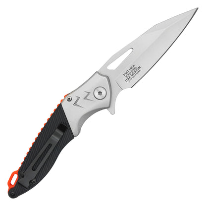 Wartech - 8.5" 2-Tone Black | Spring Assisted Pocket Knife