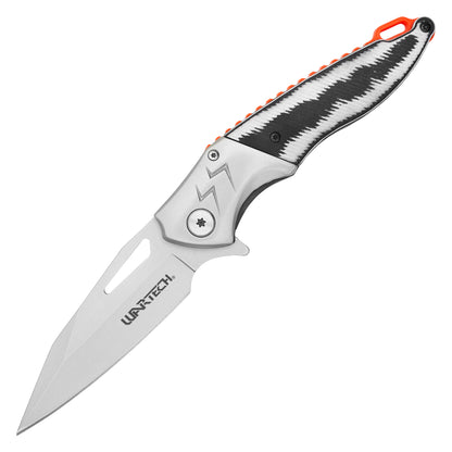 Wartech - 8.5" B&W Patterned | Spring Assisted Pocket Knife