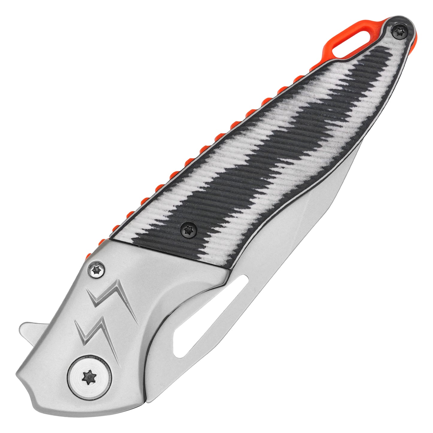 Wartech - 8.5" B&W Patterned | Spring Assisted Pocket Knife