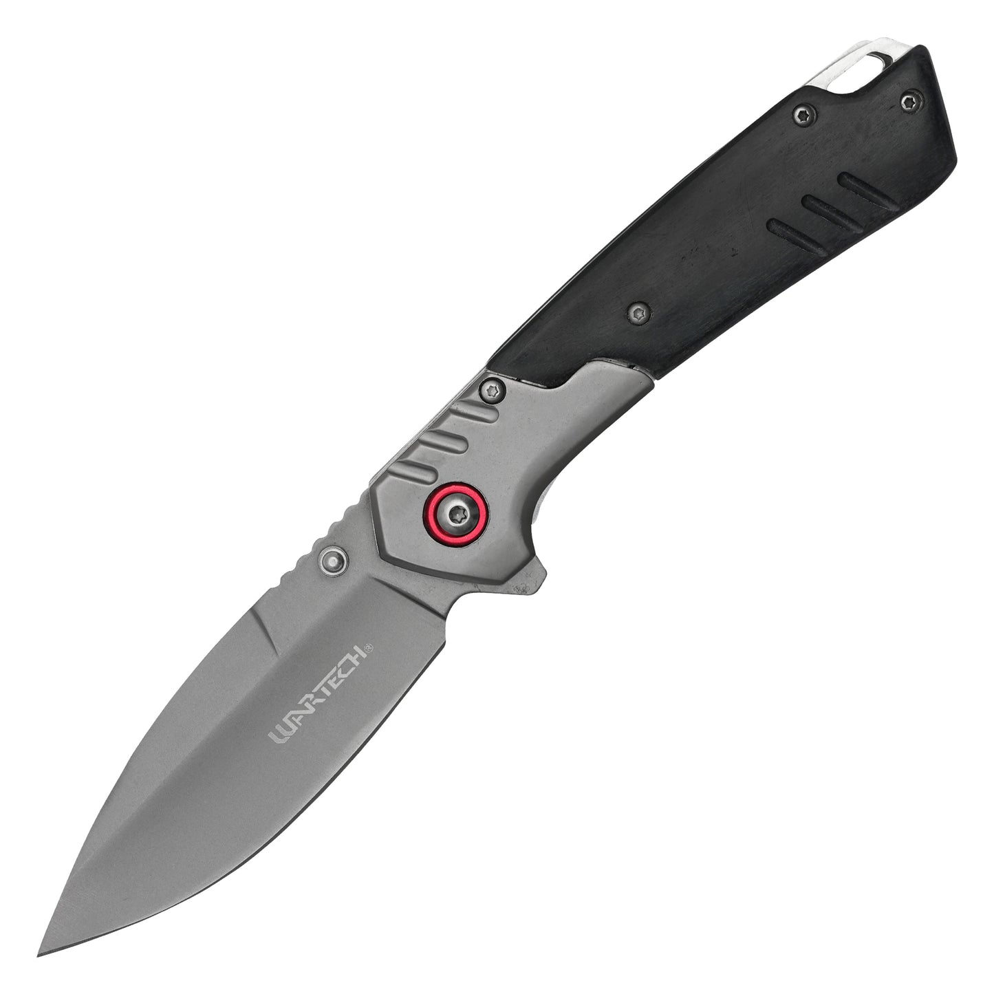 Wartech - 8" Black Wood 2-Tone | Spring Assisted Pocket Knife