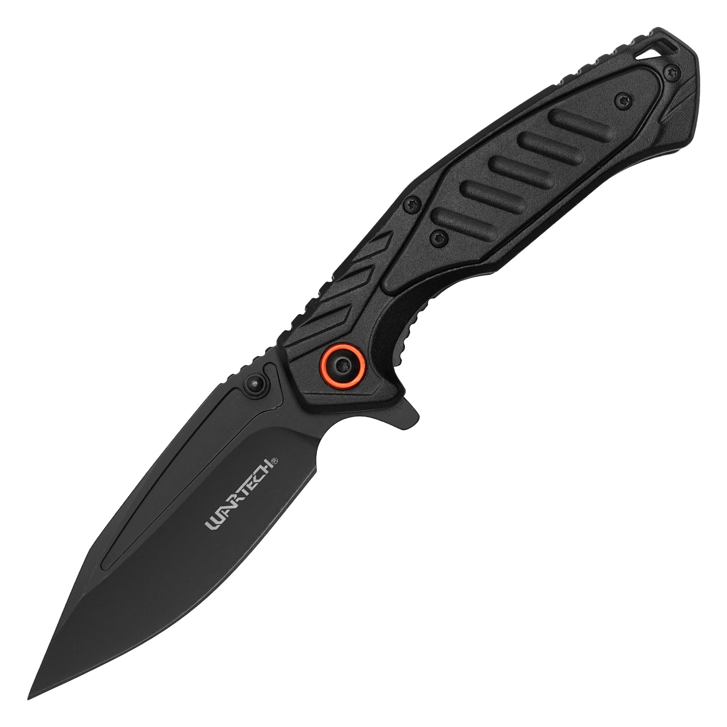 Wartech - 7.75" Tactical Black | Spring Assisted Pocket Knife