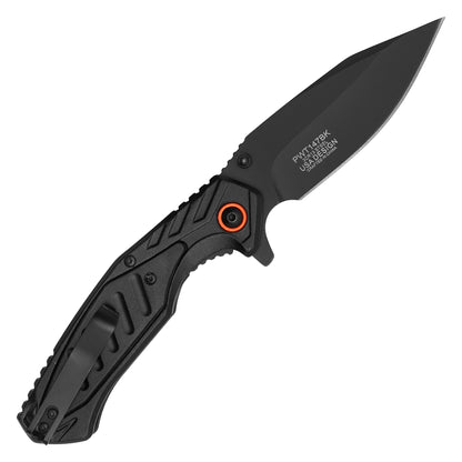 Wartech - 7.75" Tactical Black | Spring Assisted Pocket Knife