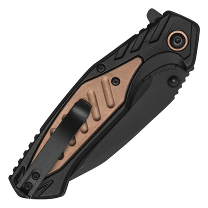 Wartech - 7.75" Tactical Desert | Spring Assisted Pocket Knife