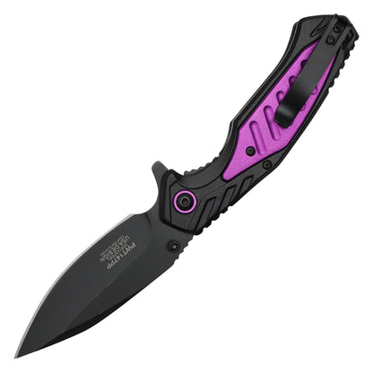 Wartech - 7.75" Tactical Purple | Spring Assisted Pocket Knife