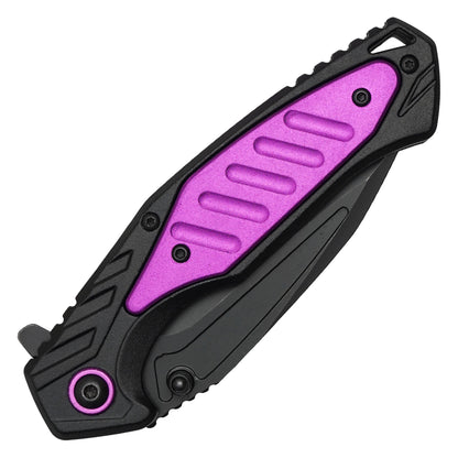 Wartech - 7.75" Tactical Purple | Spring Assisted Pocket Knife