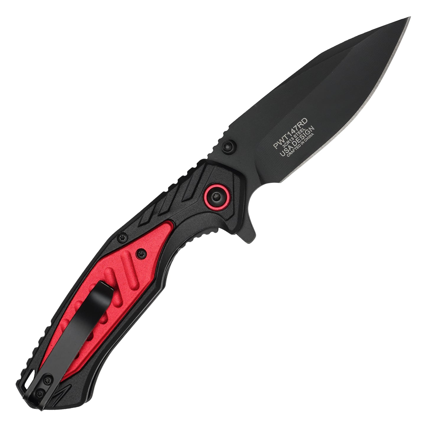 Wartech - 7.75" Tactical Red | Spring Assisted Pocket Knife