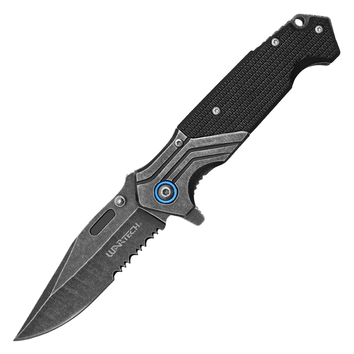 Wartech - 7.75" Tactical Stonewashed | Spring Assisted Pocket Knife