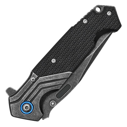 Wartech - 7.75" Tactical Stonewashed | Spring Assisted Pocket Knife