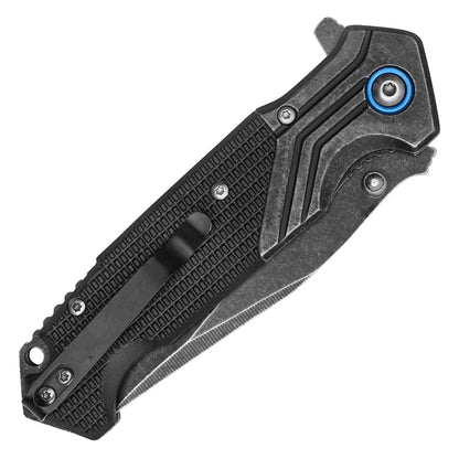 Wartech - 7.75" Tactical Stonewashed | Spring Assisted Pocket Knife