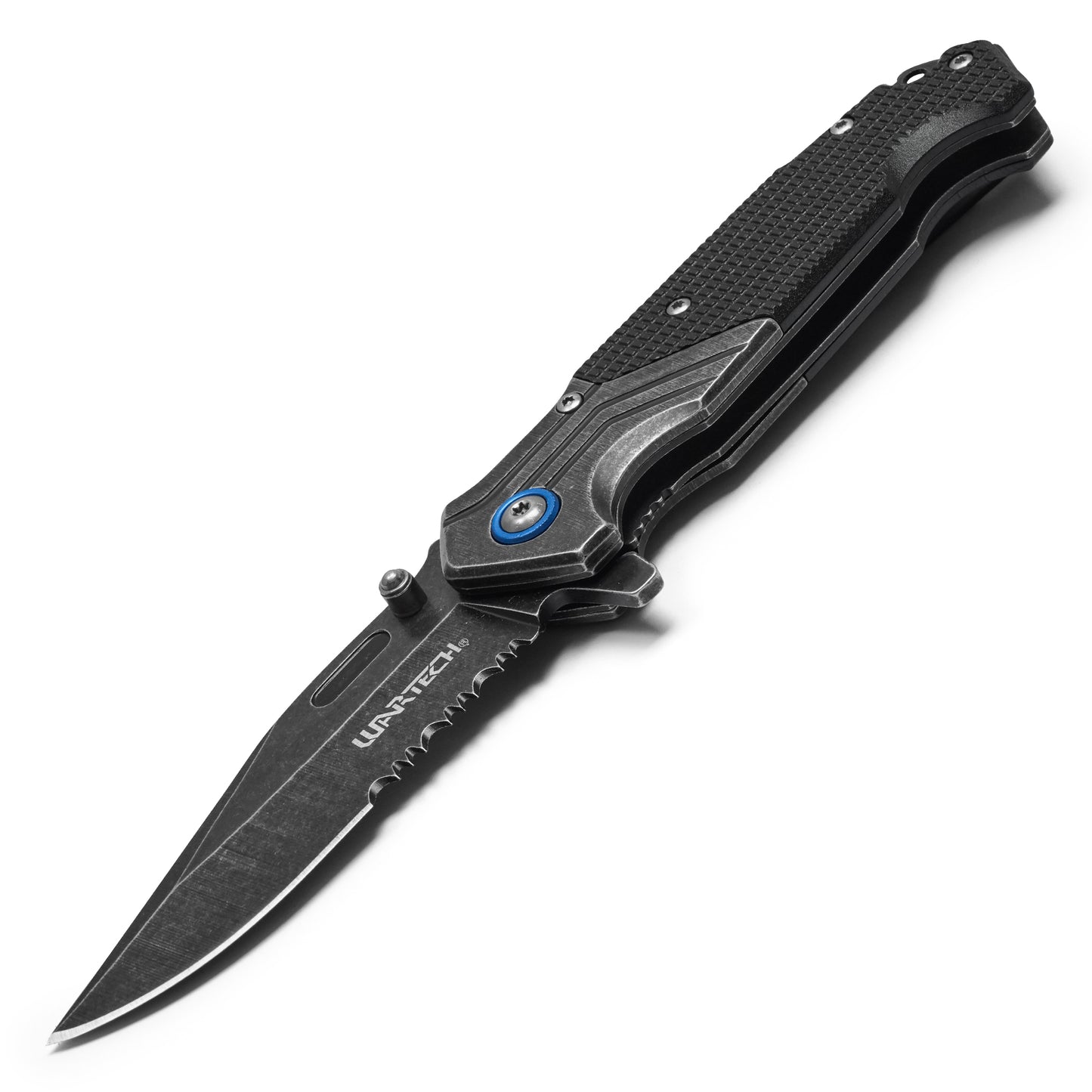 Wartech - 7.75" Tactical Stonewashed | Spring Assisted Pocket Knife