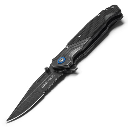 Wartech - 7.75" Tactical Stonewashed | Spring Assisted Pocket Knife