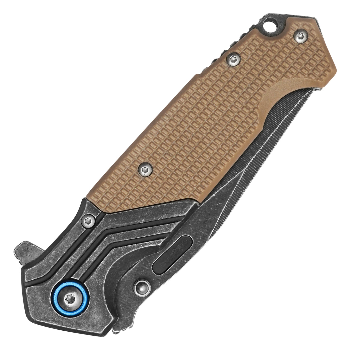 Wartech - 7.75" Tactical Desert Stonewashed | Spring Assisted Pocket Knife