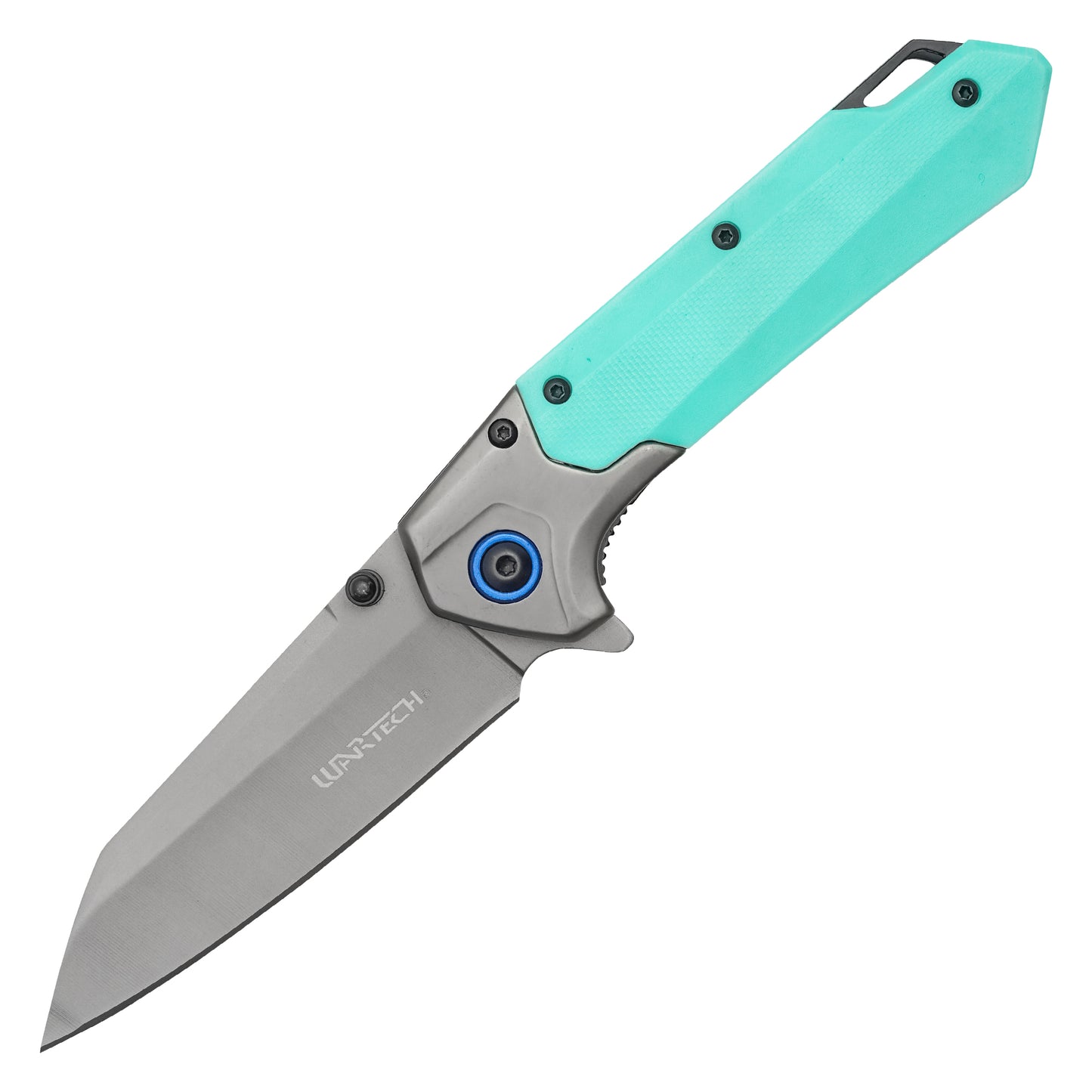 Wartech - 7.75" 2-Tone Blue Wharncliffe | Spring Assisted Pocket Knife