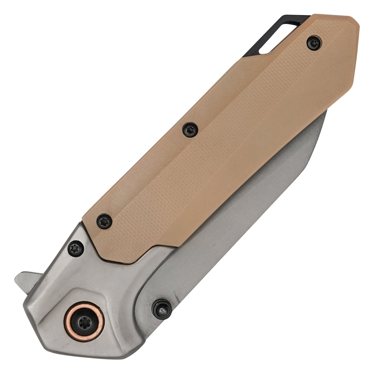 Wartech - 7.75" 2-Tone Desert Wharncliffe | Spring Assisted Pocket Knife