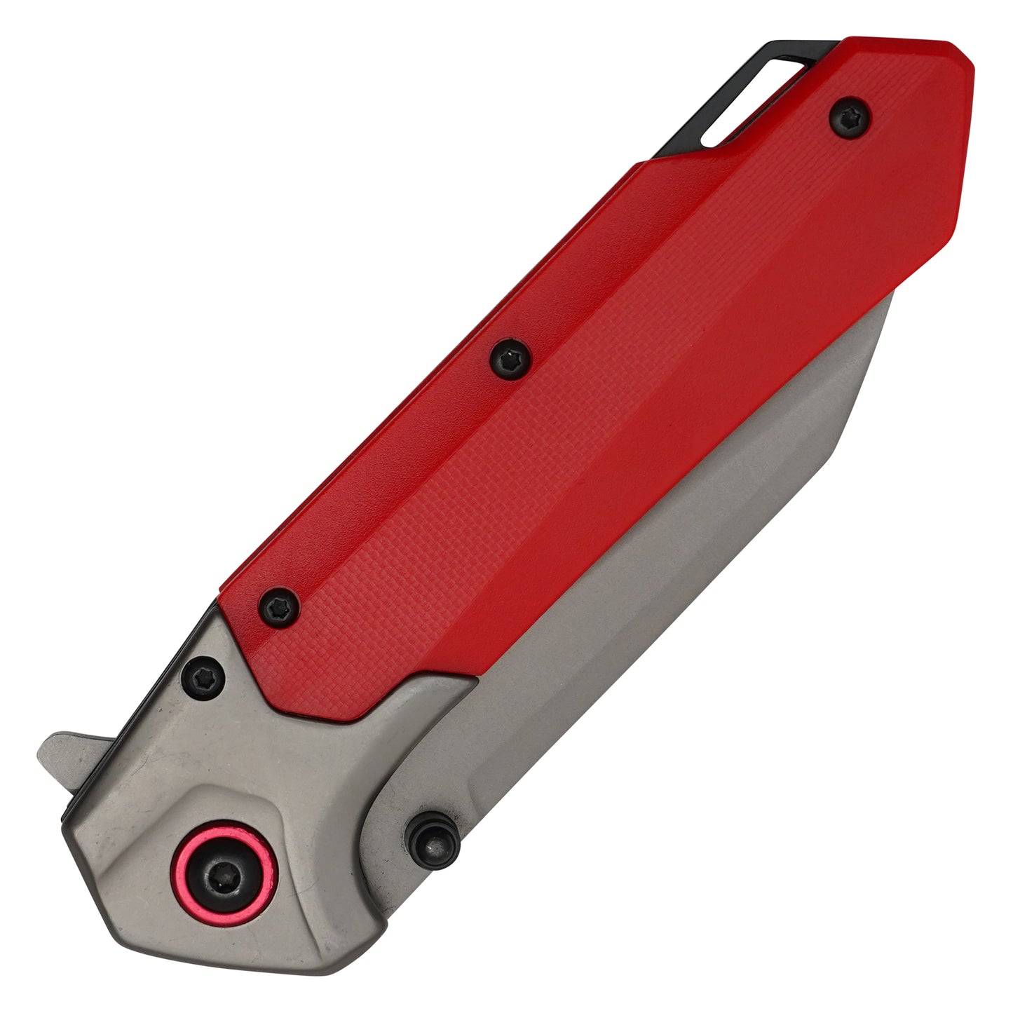 Wartech - 7.75" 2-Tone Red Wharncliffe | Spring Assisted Pocket Knife