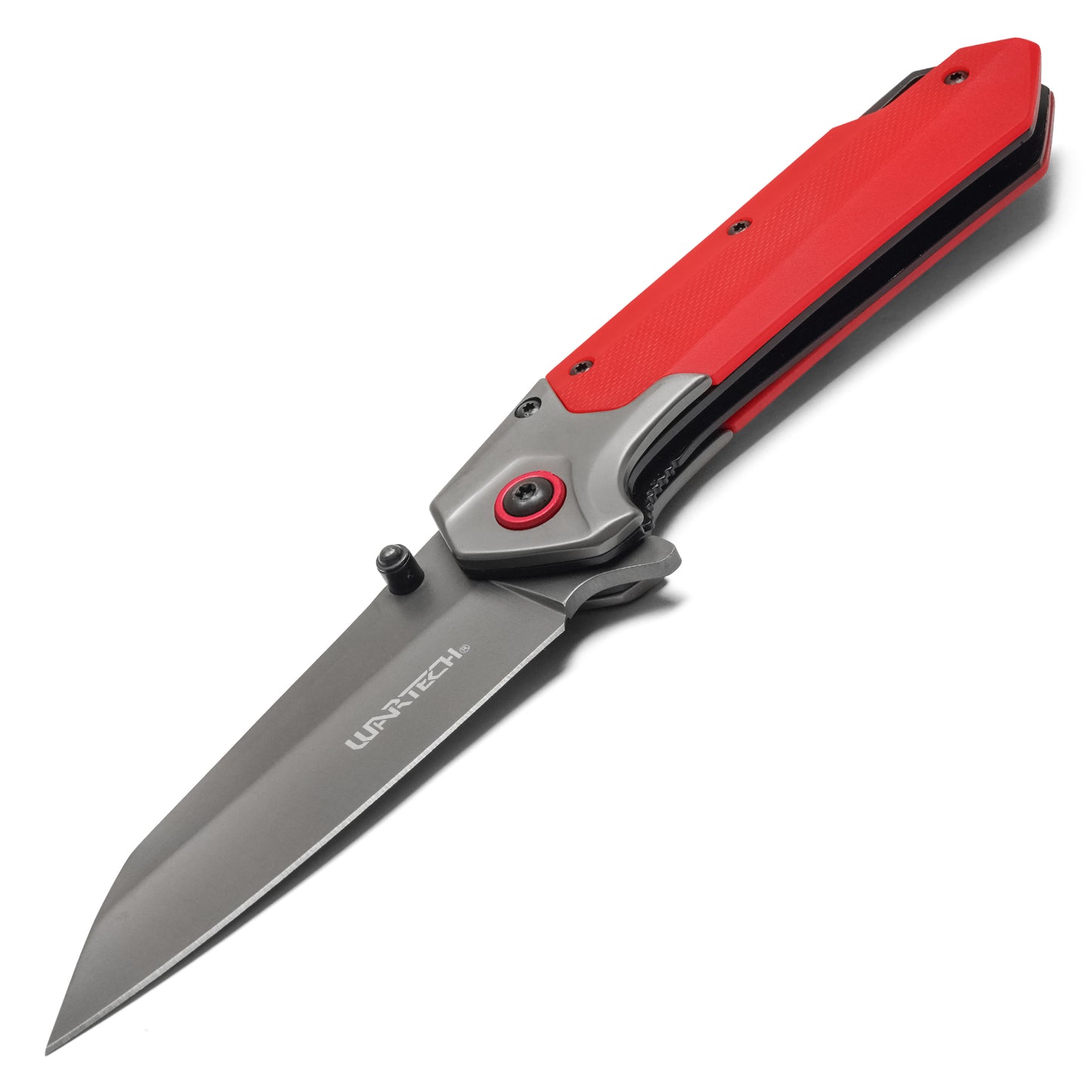 Wartech - 7.75" 2-Tone Red Wharncliffe | Spring Assisted Pocket Knife