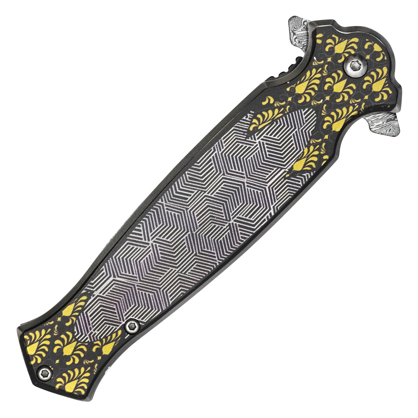 Wartech - 8.25" Geometric Filigree | Spring Assisted Pocket Knife