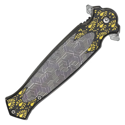 Wartech - 8.25" Geometric Filigree | Spring Assisted Pocket Knife