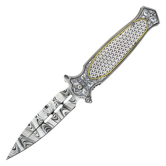 Wartech - 8.25" Geometric Lattice | Spring Assisted Pocket Knife