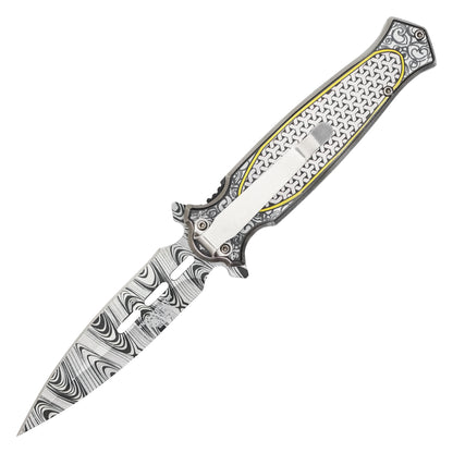 Wartech - 8.25" Geometric Lattice | Spring Assisted Pocket Knife