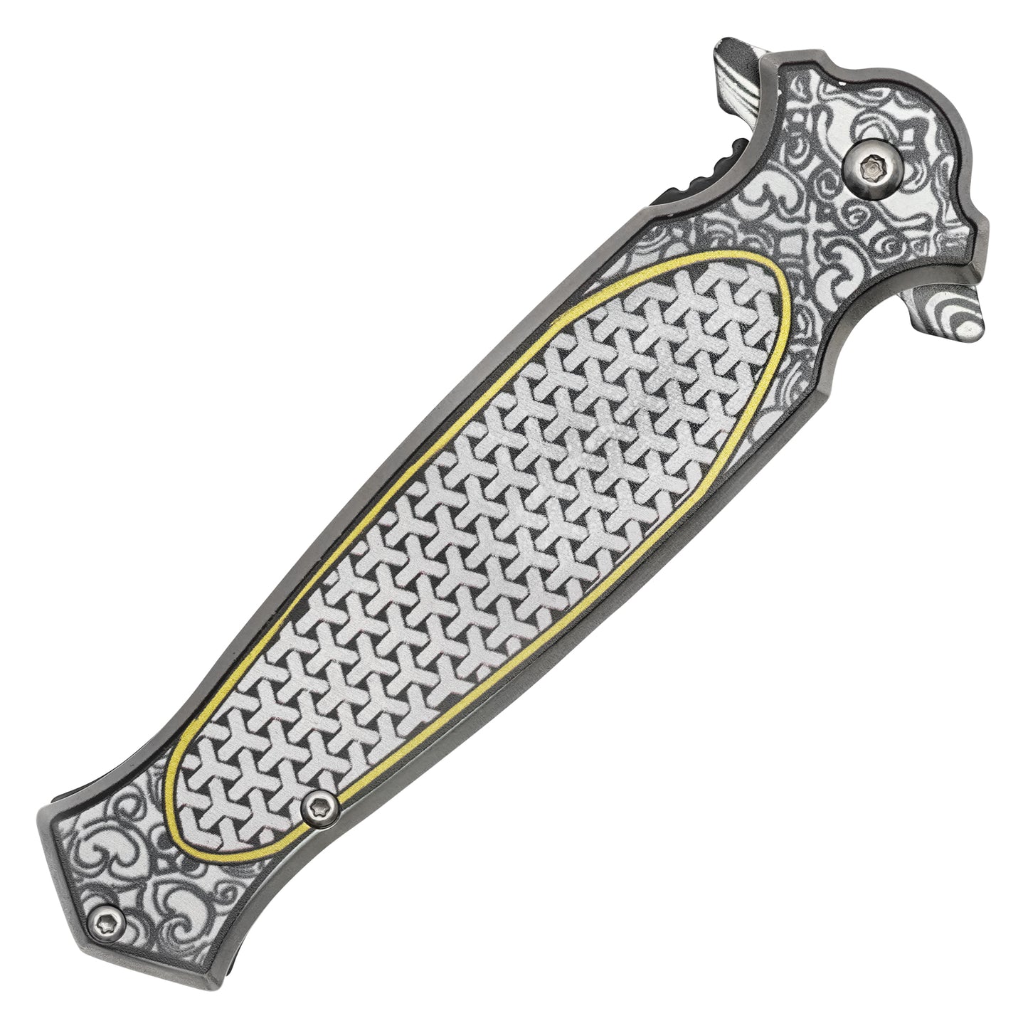 Wartech - 8.25" Geometric Lattice | Spring Assisted Pocket Knife