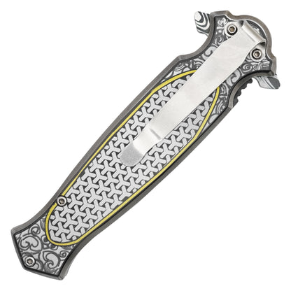 Wartech - 8.25" Geometric Lattice | Spring Assisted Pocket Knife