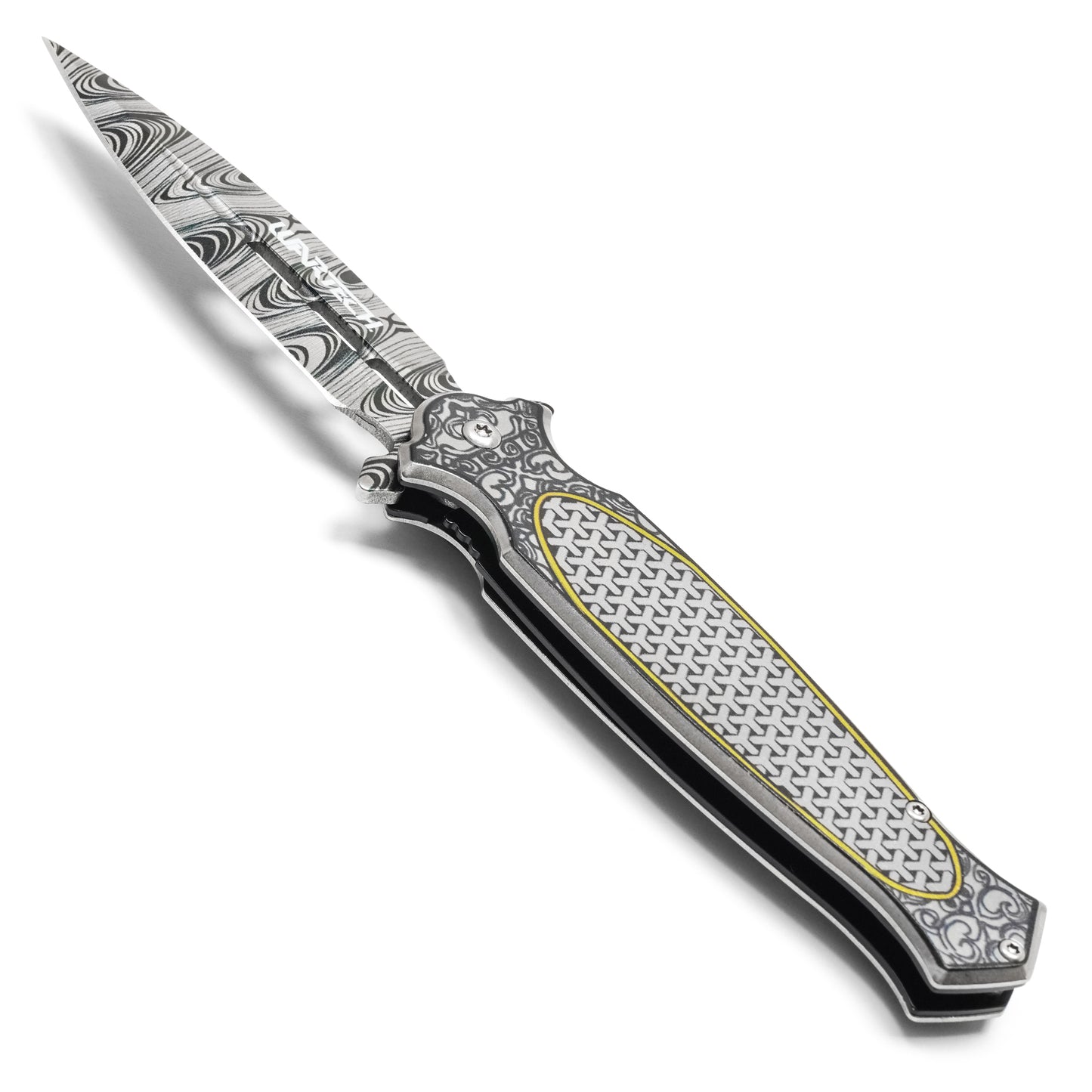 Wartech - 8.25" Geometric Lattice | Spring Assisted Pocket Knife