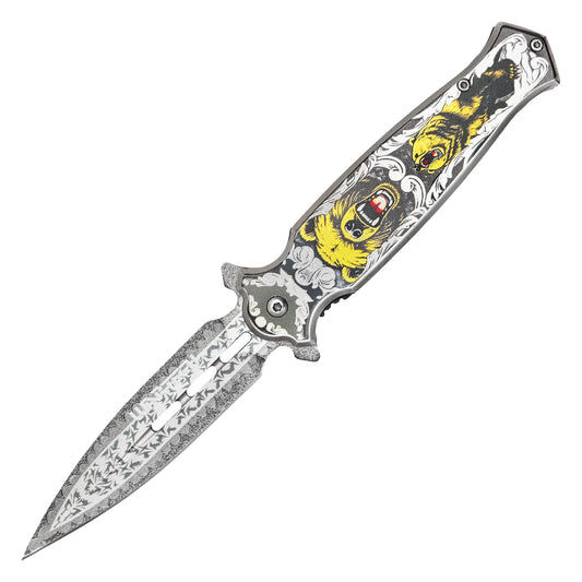 Wartech - 8.25" Regal Bear | Spring Assisted Pocket Knife