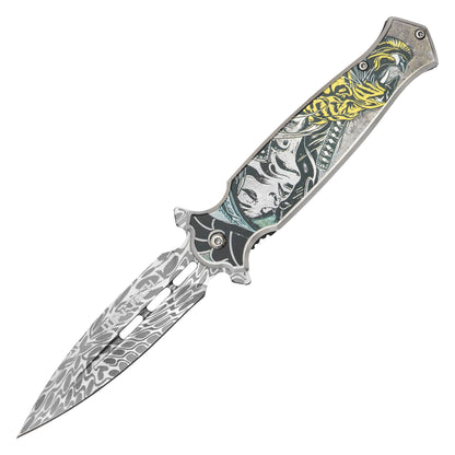 Wartech - 8.25" Tiger Warrior | Spring Assisted Pocket Knife