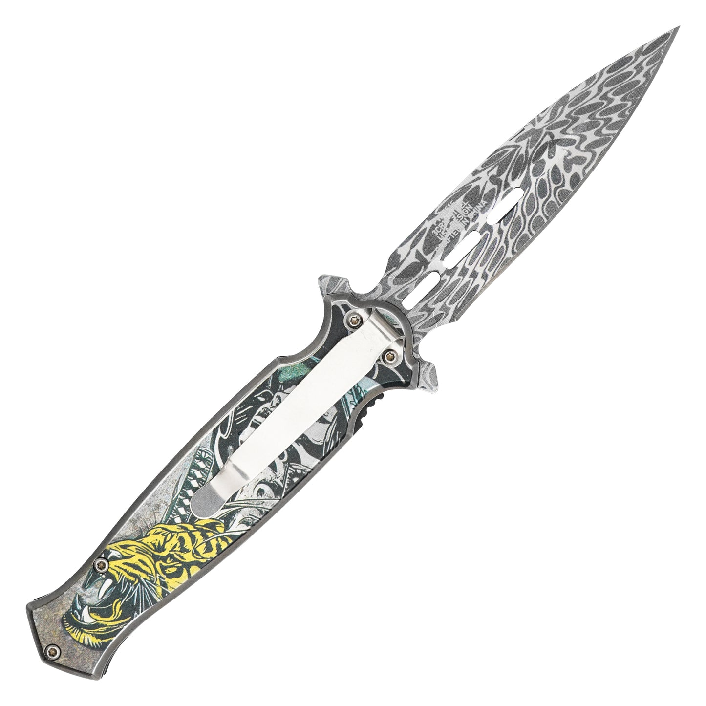 Wartech - 8.25" Tiger Warrior | Spring Assisted Pocket Knife