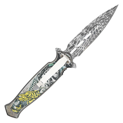 Wartech - 8.25" Tiger Warrior | Spring Assisted Pocket Knife