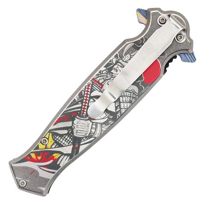 Wartech - 8.25" Mystic Samurai | Spring Assisted Pocket Knife