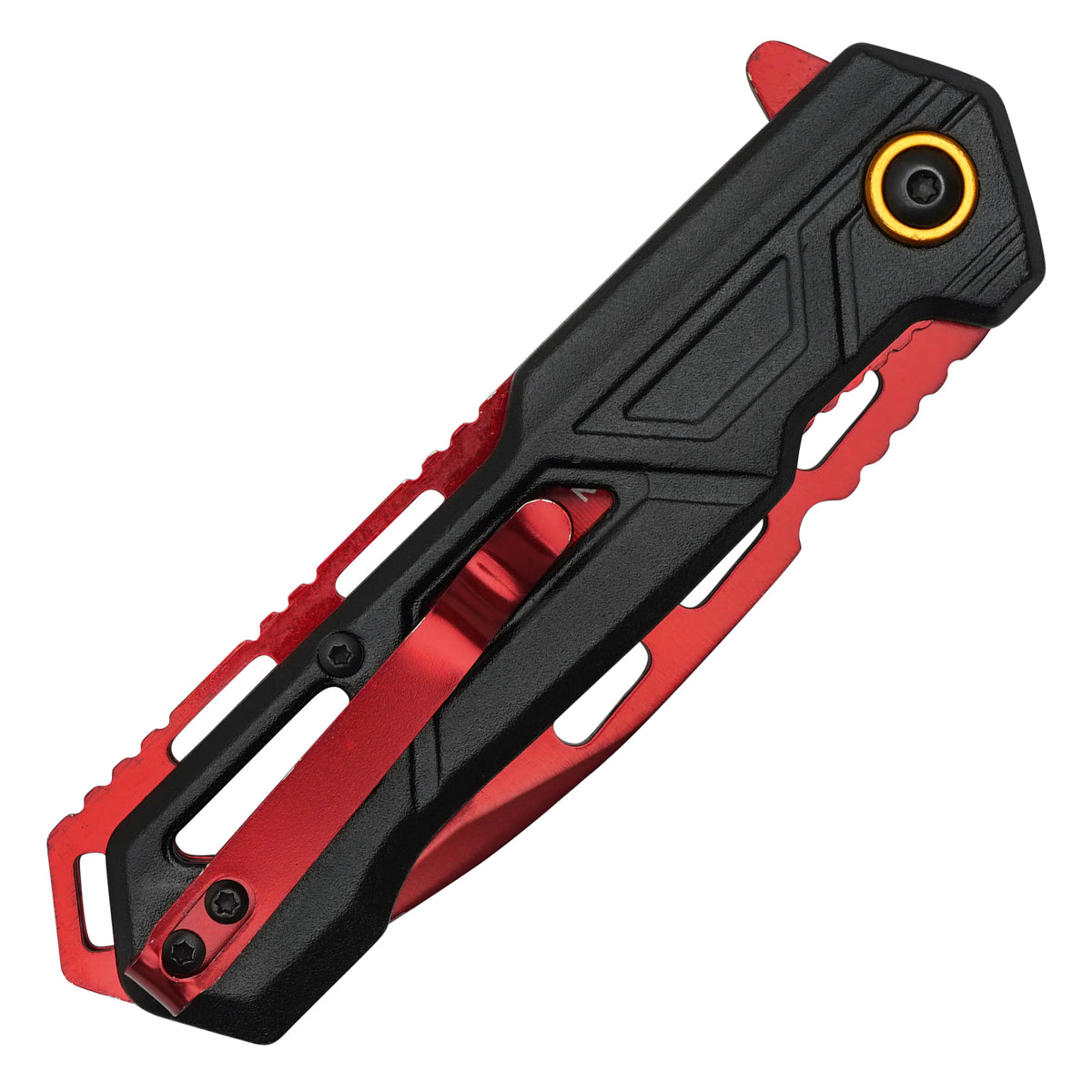Wartech - 7.5" Black & Red | Spring Assisted Pocket Knife