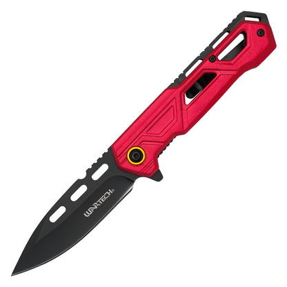 Wartech - 7.5" Red & Black | Spring Assisted Pocket Knife