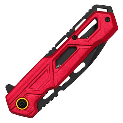 Wartech - 7.5" Red & Black | Spring Assisted Pocket Knife