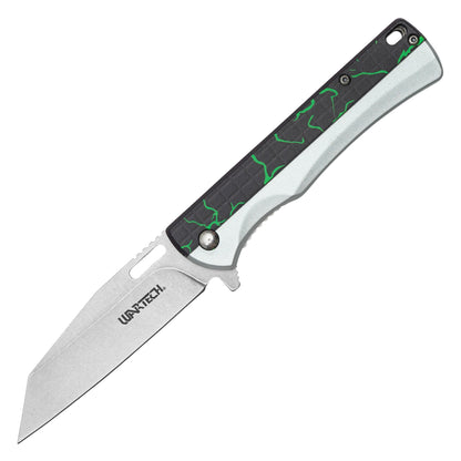 Wartech - 8" Green Lightning | Spring Assisted Pocket Knife