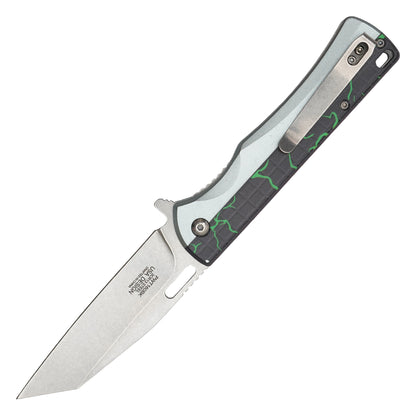 Wartech - 8" Green Lightning | Spring Assisted Pocket Knife