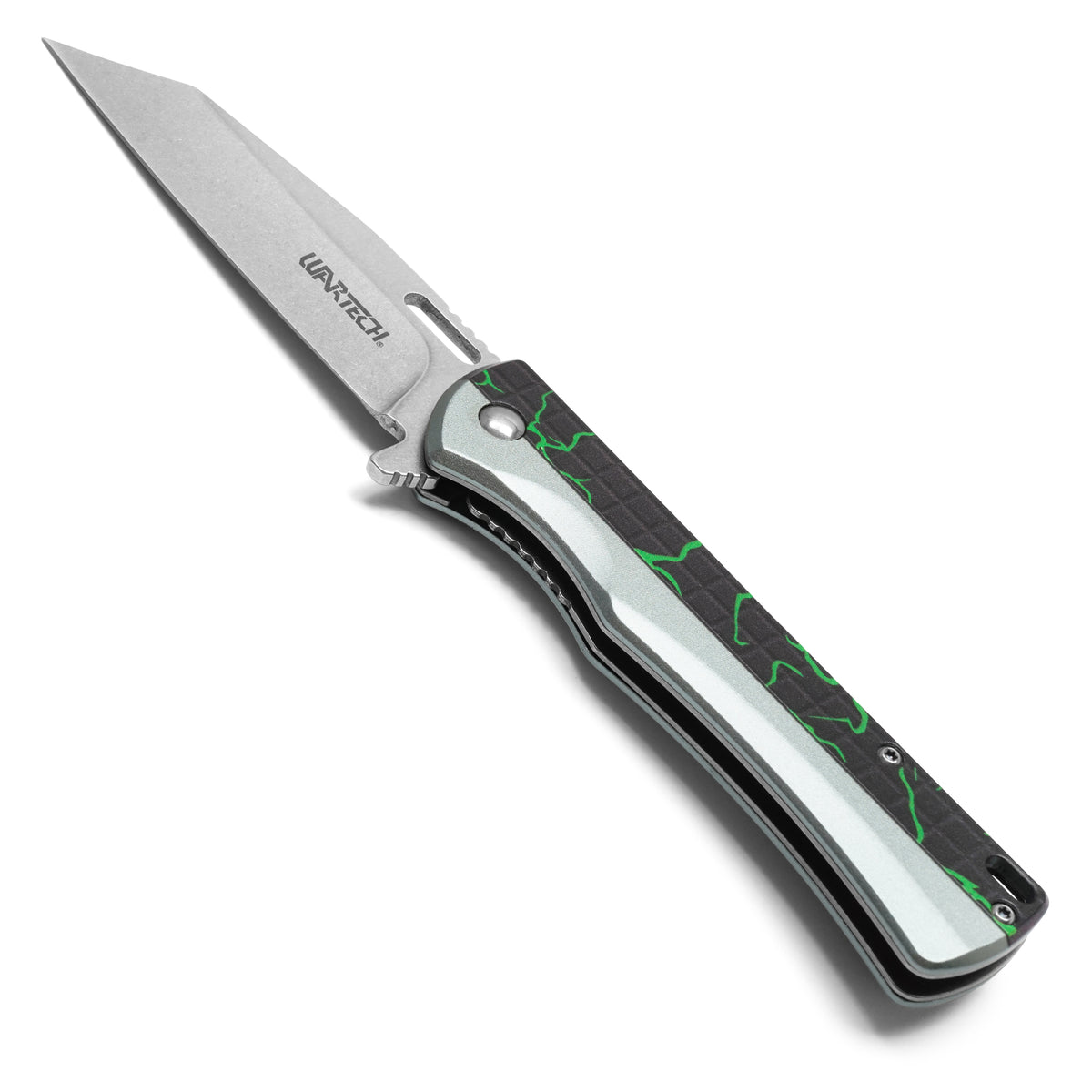 Wartech - 8" Green Lightning | Spring Assisted Pocket Knife